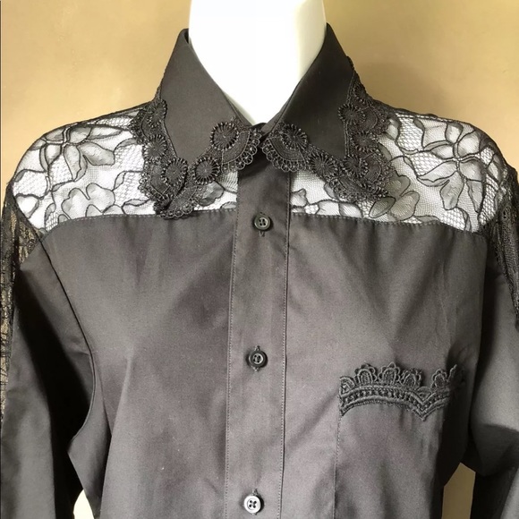 Anna Sui Top Button Lace Detail Size PS - Picture 2 of 3